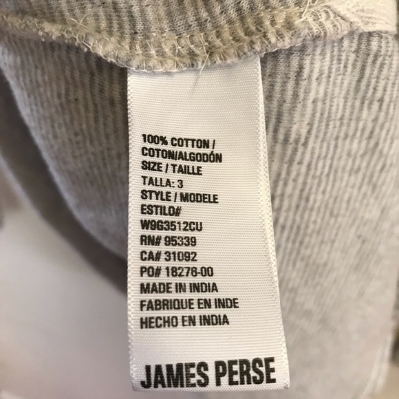 James Perse Striped Pullover Sweatshirt Hood 3 - Picture 4 of 4